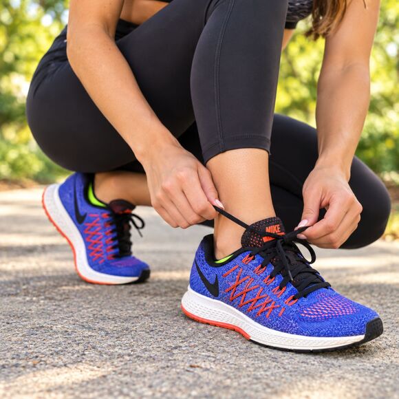 Nike Shoes - Nike Womens Size 7.5 Zoom Pegasus 32 Running Shoes Blue Orange Sneakers Flywire